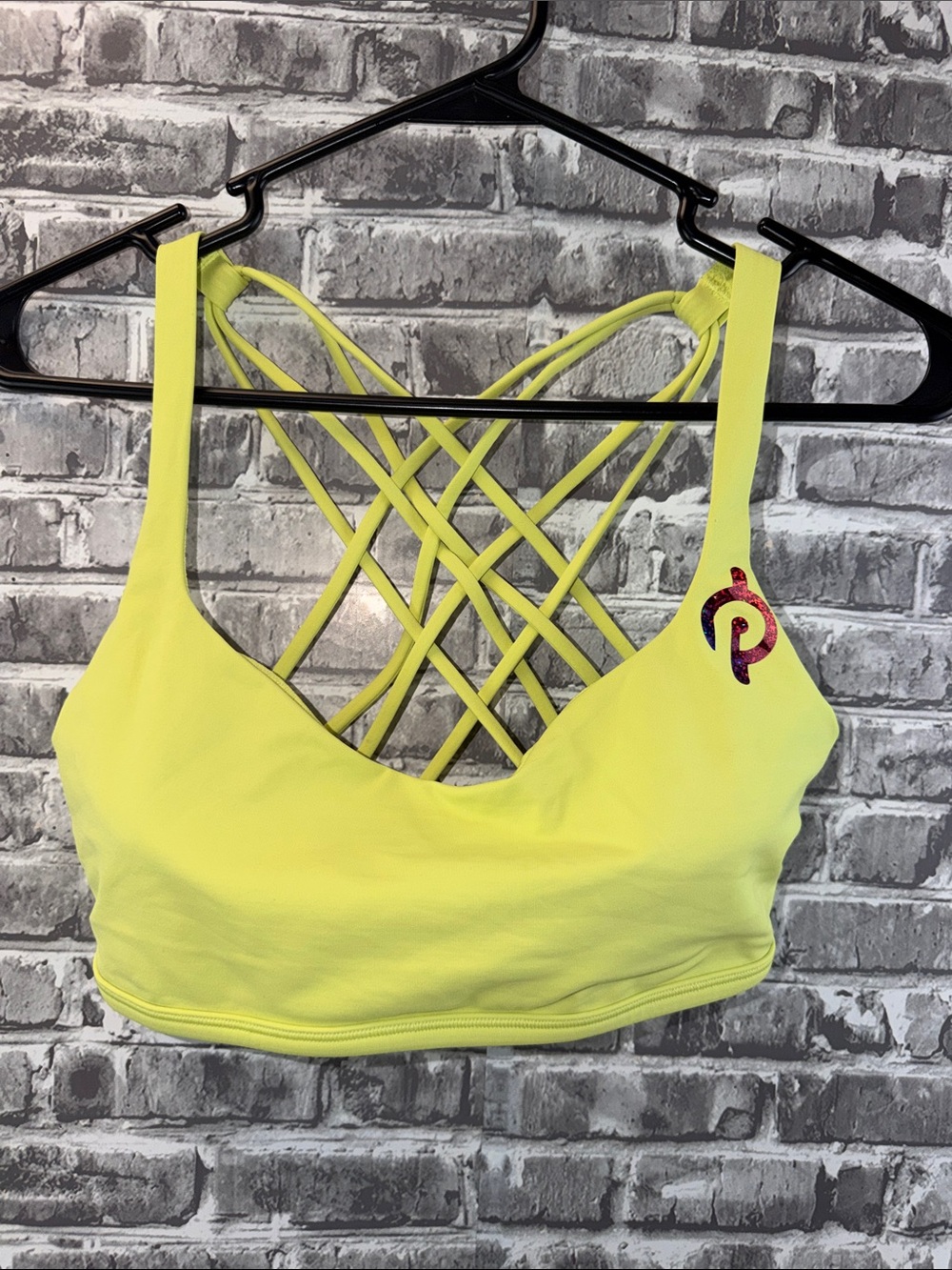 lululemon athletica Multi-Strap Sports Bra in Neon Yellow - Picture 5 of 7